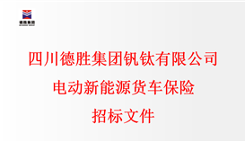 四川德勝集團釩鈦有限公司電動新能源貨車保險招標文件